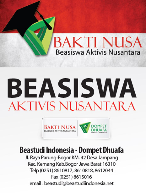 Beasiswa Aktivis Nusantara (BAKTI NUSA 2014) Beasiswa Aktivis Nusantara (BAKTI NUSA 2014)